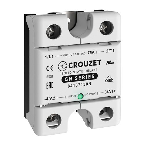 Crouzet GN Series Solid State Relay, 75 A Load, Panel Mount, 660 V rms Load