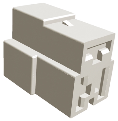 TE Connectivity, FASTIN-FASTON .250 3 Way Nylon Crimp Terminal Housing, 6.35mm Tab Size, Natural