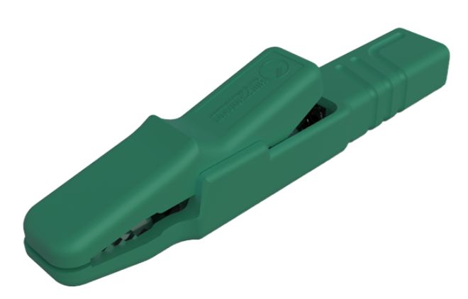 Hirschmann Test & Measurement Alligator Clip 4 mm Connection, Nickel Plated Brass Contact, 25A, Green