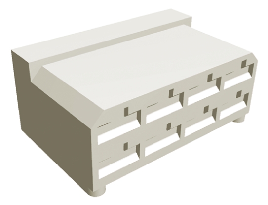 TE Connectivity, Positive Lock Mark I 8 Way Nylon Crimp Terminal Housing, 6.35mm Tab Size, Natural