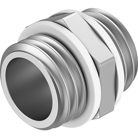 Festo NPFC Series Nipple, G 1/2 to G 1/2, Threaded Connection Style, NPFC-DS-G12-G12-M