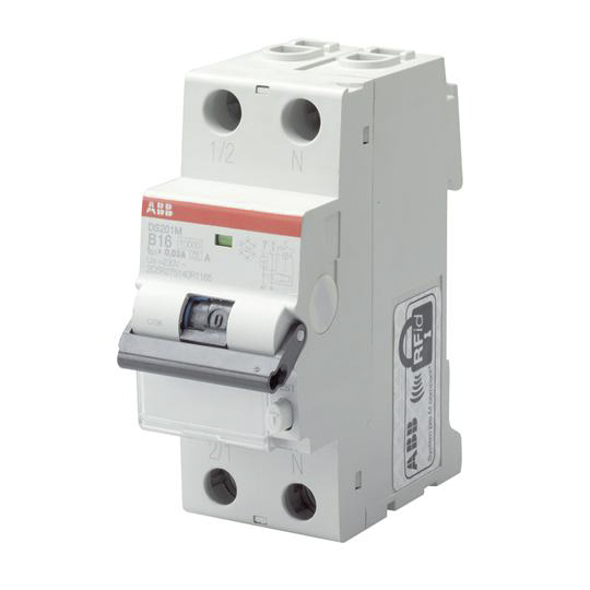 ABB RCBO, 32A Current Rating, 1P+N Poles, 30mA Trip Sensitivity, Type C