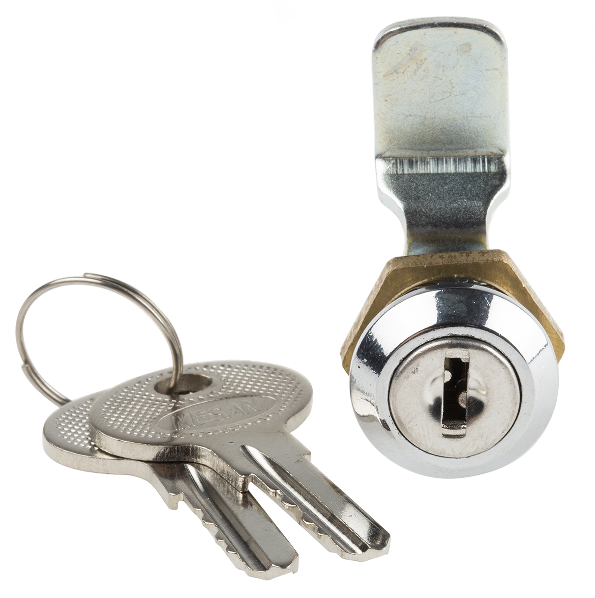 RS PRO Cabinet Lock, 20mm Panel-to-Tongue, 16.2 Dia. x 14.2mm Cutout, Key Unlock