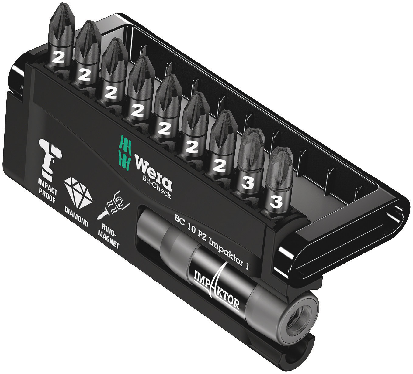Wera Impact Bit Set 10 Pieces, Hexagon