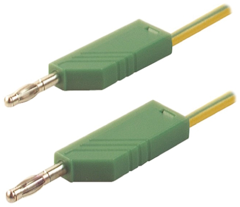 Hirschmann Test & Measurement, 32A, 60V dc, Green/Yellow, 500mm Lead Length