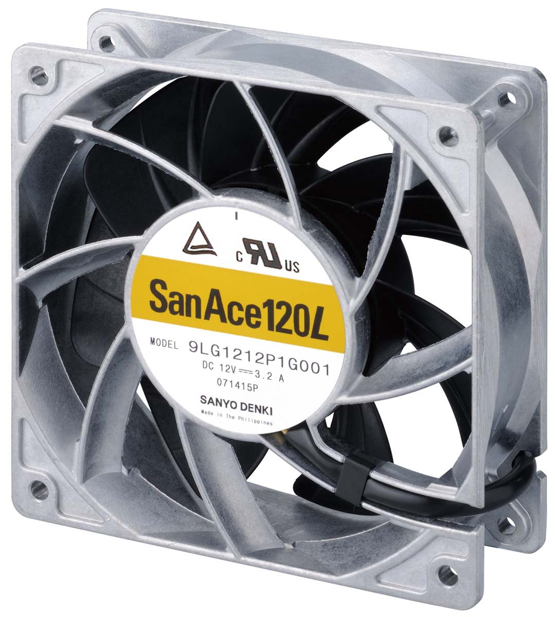 Sanyo Denki San Ace 9LG Series Axial Fan, 12 V dc, DC Operation, 174m³/h, 12W, 1A Max, 92 x 92 x 38mm