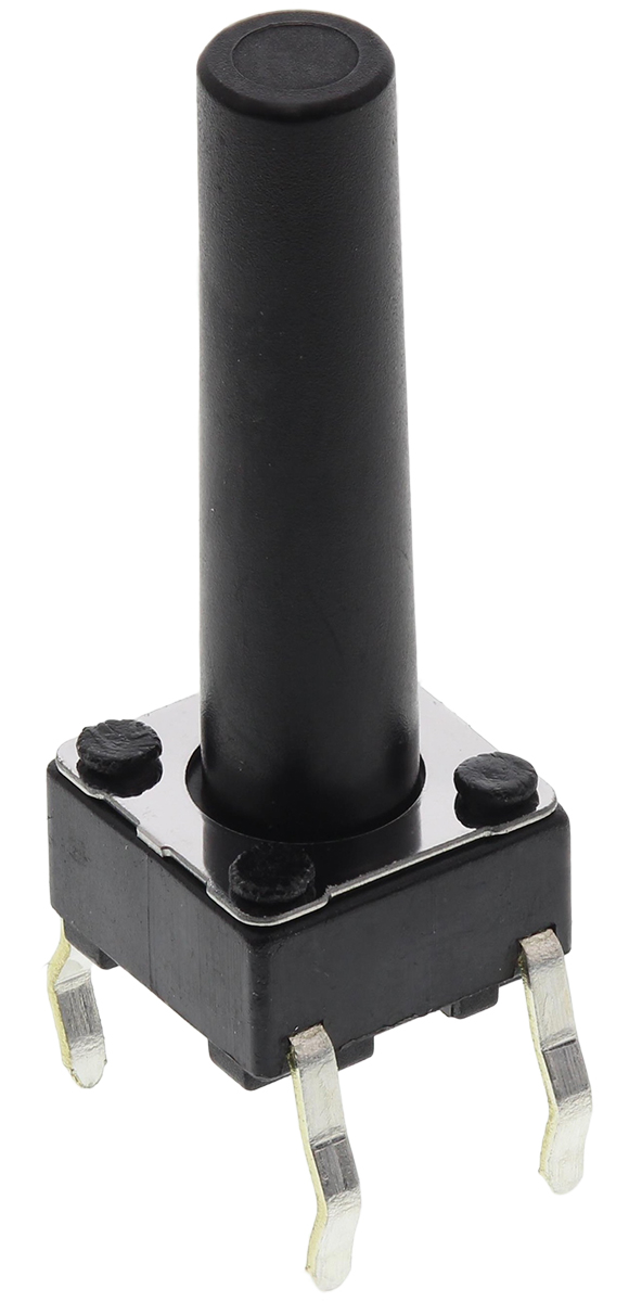 Alps Alpine Black Stem Tactile Switch, SPST 50 mA @ 12 V dc 17mm Surface Mount