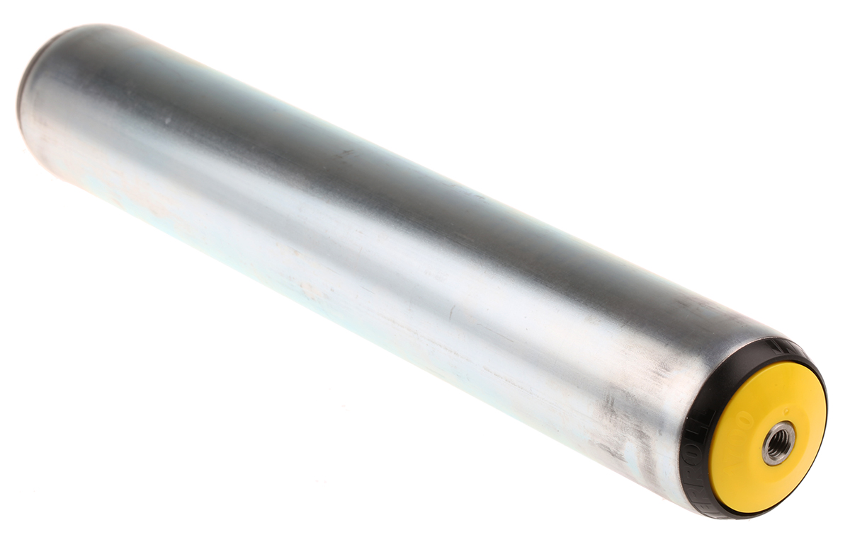Interroll Zinc Plated Steel Round Conveyor Roller Female 50mm Dia. x 300mm L, 2000N Load Capacity Steel, 12mm Spindle,