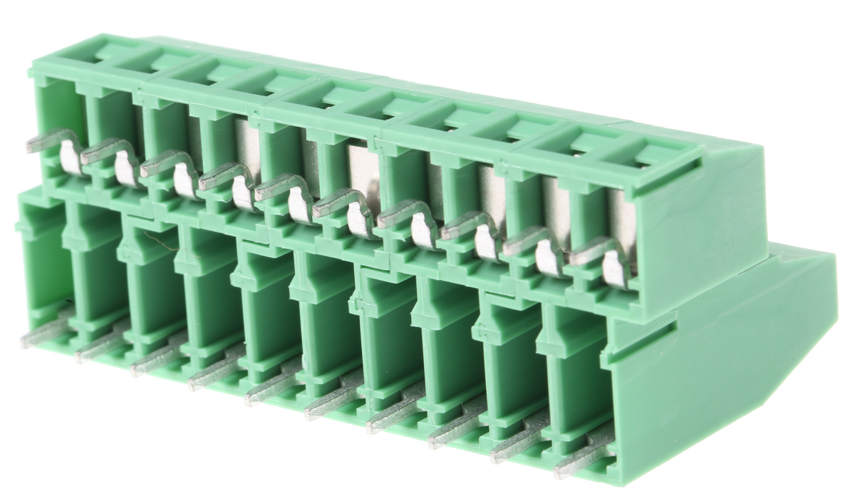 Phoenix Contact MKKDS 1.5/ 2-5.08 Series PCB Terminal Block, 4-Contact, 5.08mm Pitch, Through Hole Mount, 2-Row, Screw