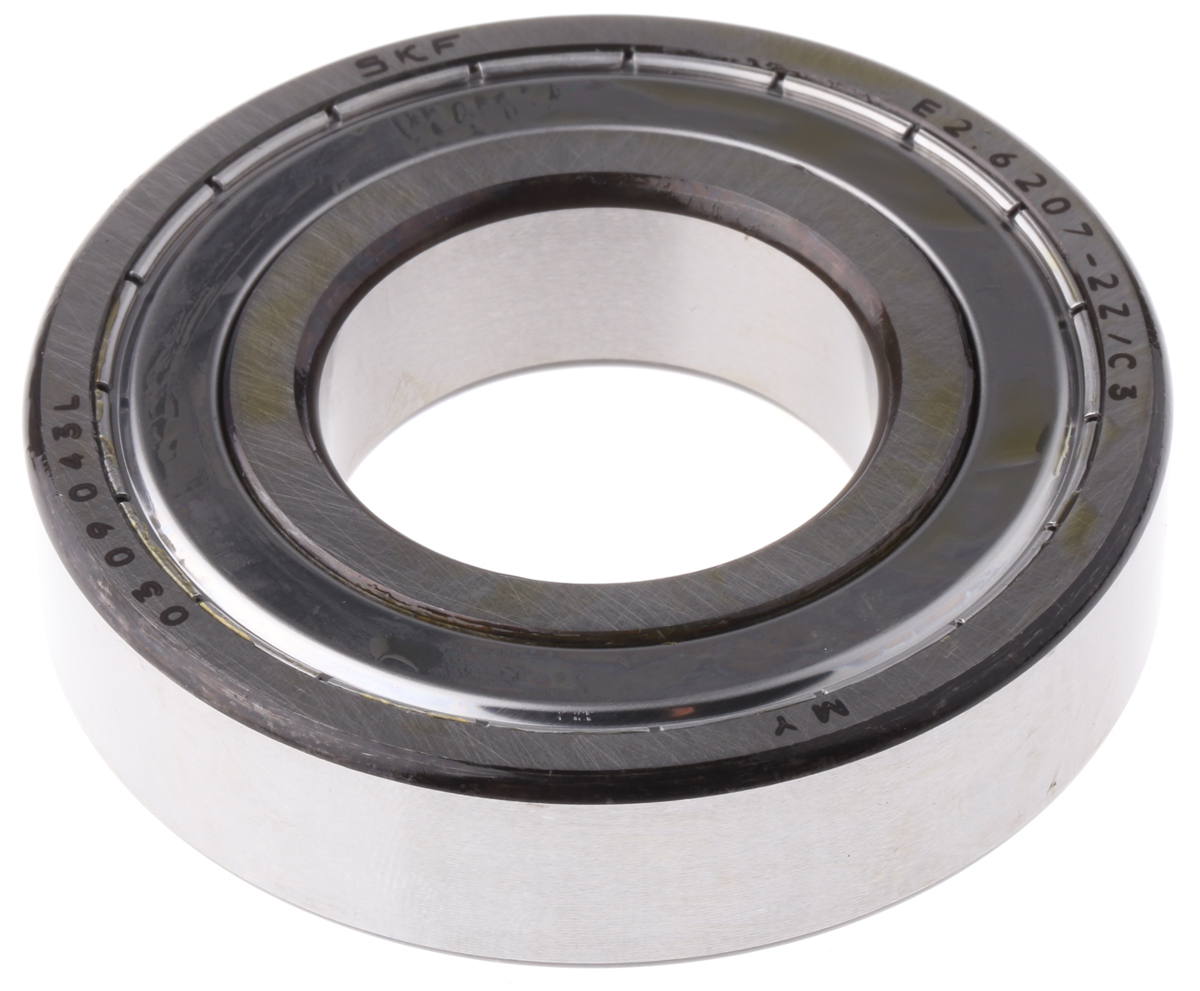 SKF E2.6207-2Z/C3 1 Row Ball Bearing - 35 mm ID, 72 mm OD