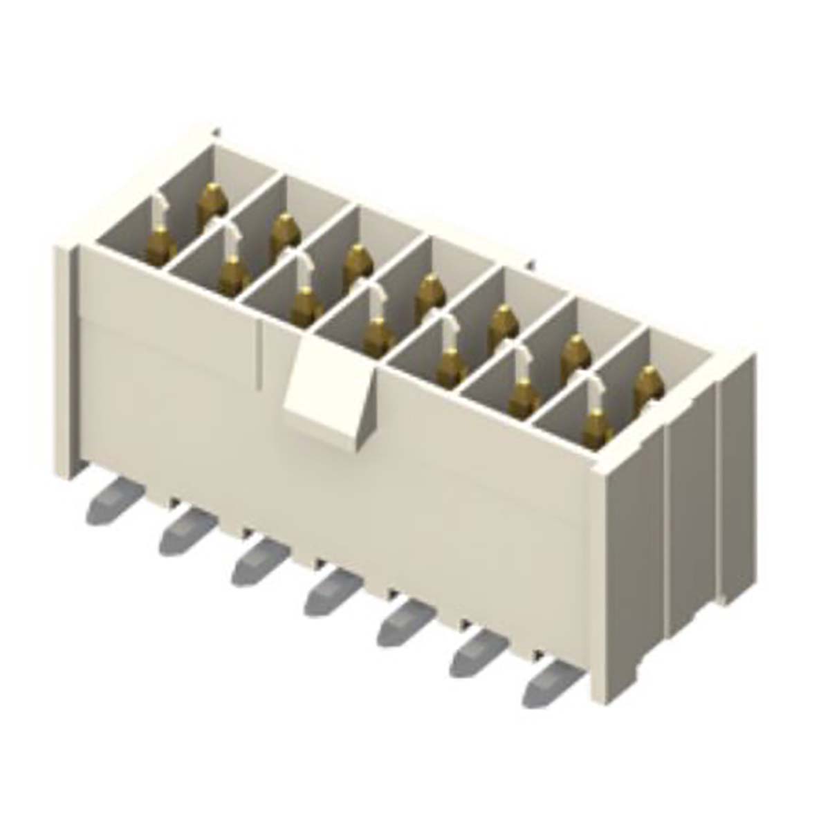 Samtec IPL1 Series Vertical Surface PCB Header, 4 Contact(s), 2.54 mm Pitch, 2 Row, Shrouded