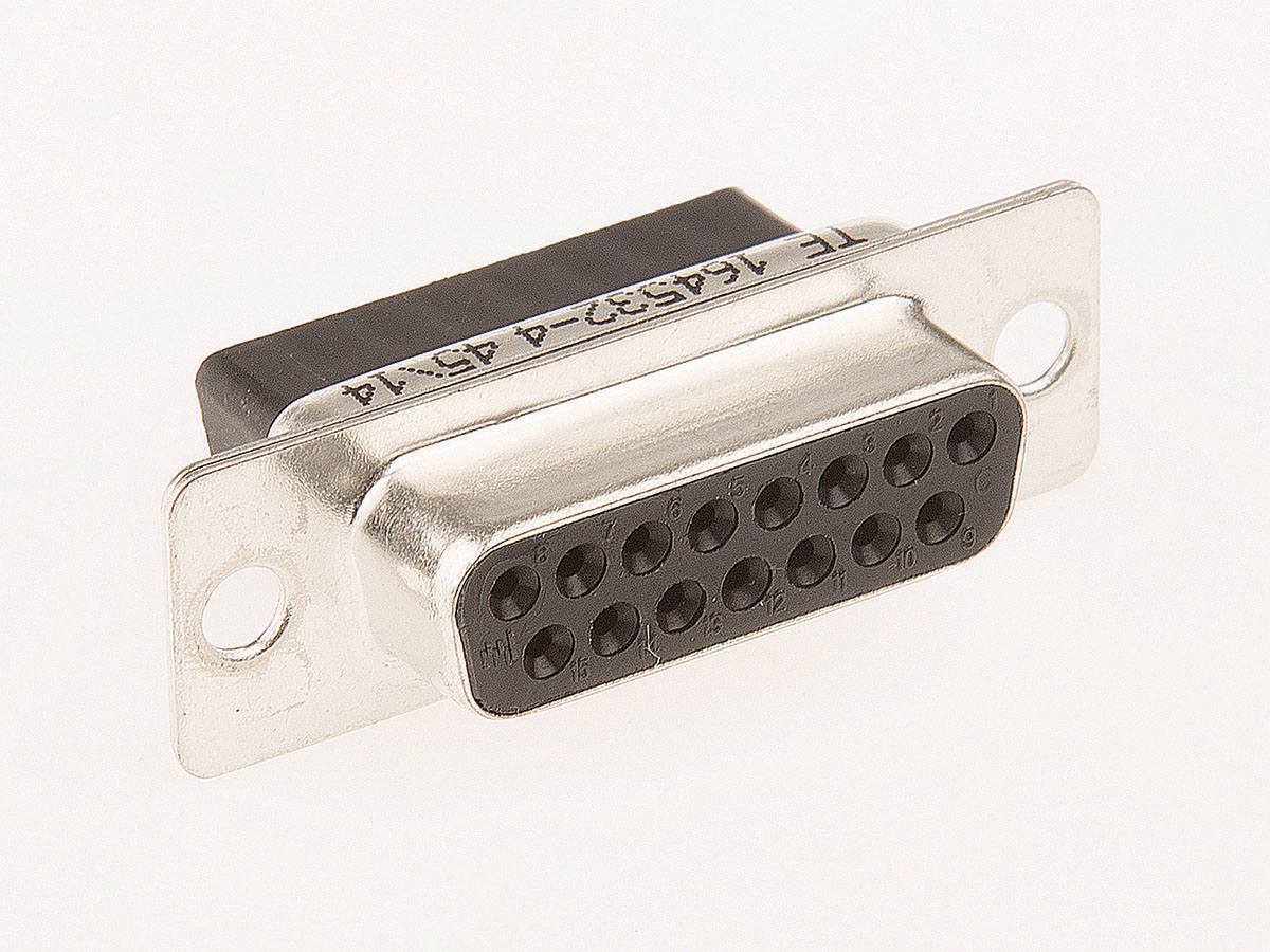 TE Connectivity Amplimite HDP-20 15 Way Cable Mount D-sub Connector Socket