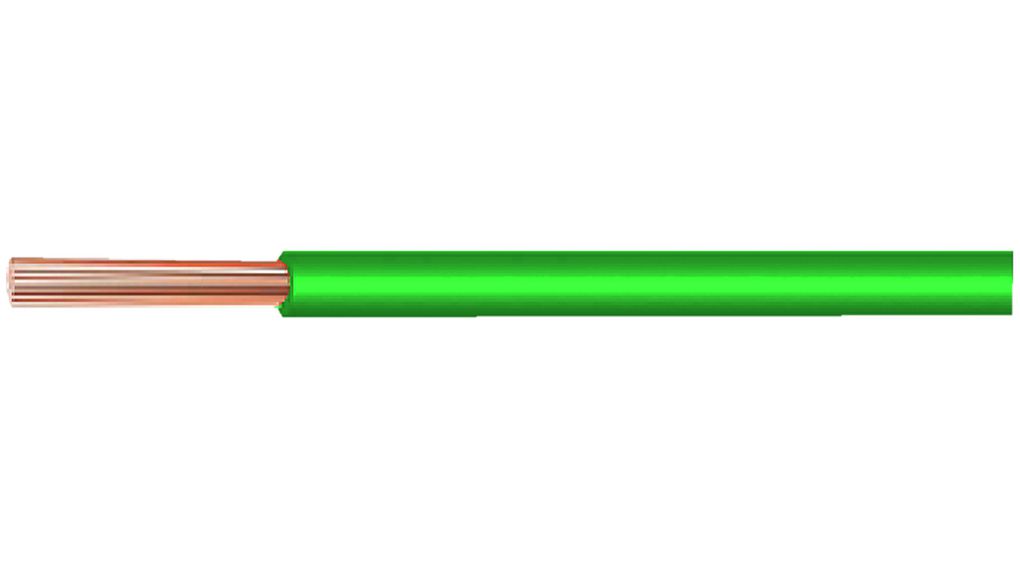 Kabeltronik LIYV Series Green 0.5 mm² Equipment Wire, 20 AWG, 16 X 0.20 mm, 100m, PVC Insulation, 060105003