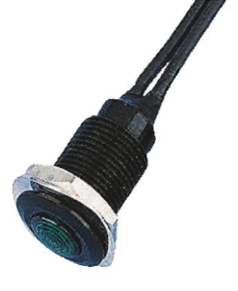 Oxley Green Panel Mount Indicator, 110V ac, 10.2mm Mounting Hole Size, Lead Wires Termination, IP66