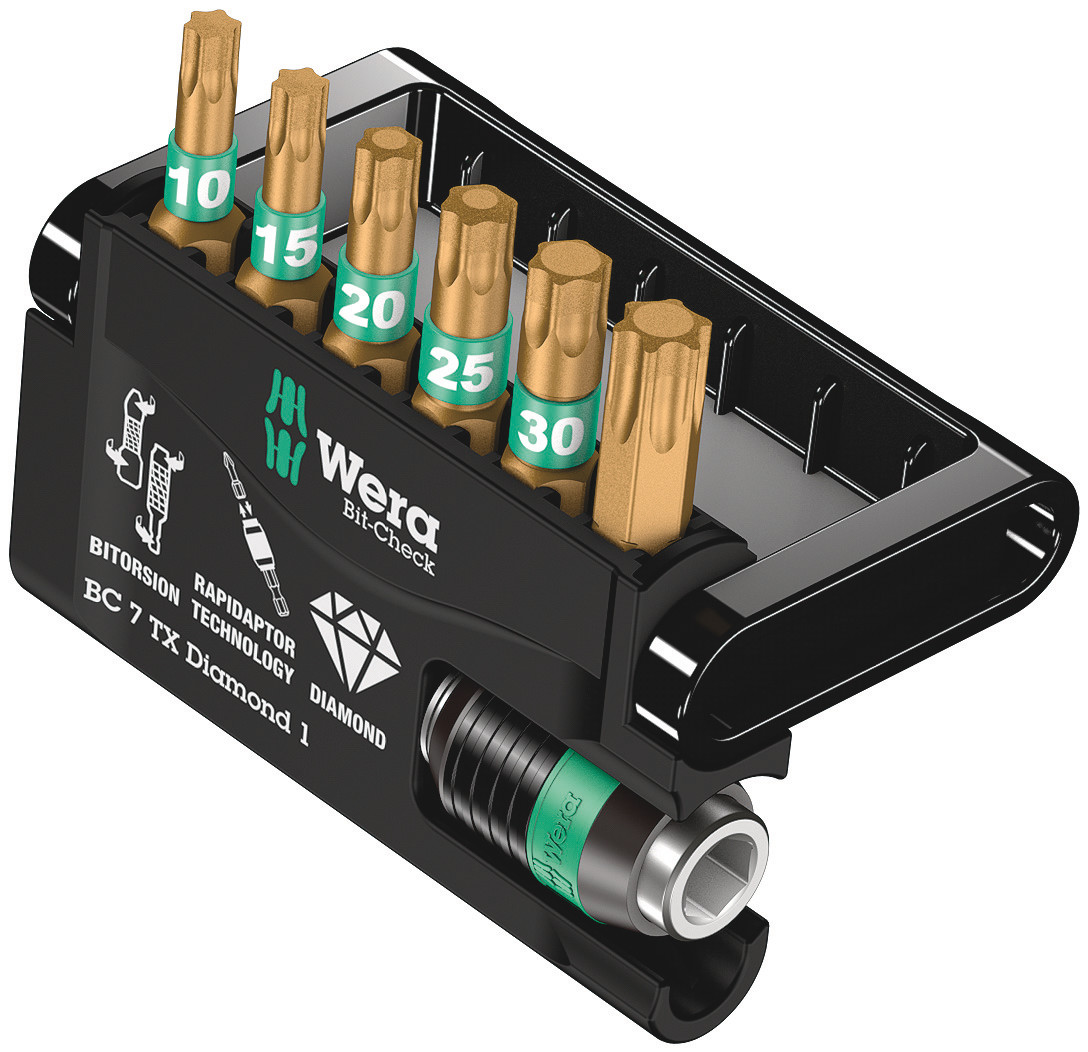 Wera Impact Bit Set 7 Pieces, Hexagon, Torx