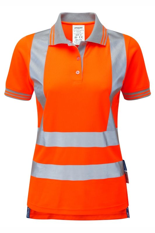 PULSAR Pulsar Orange Hi Vis Polo Shirt, 39 → 41in