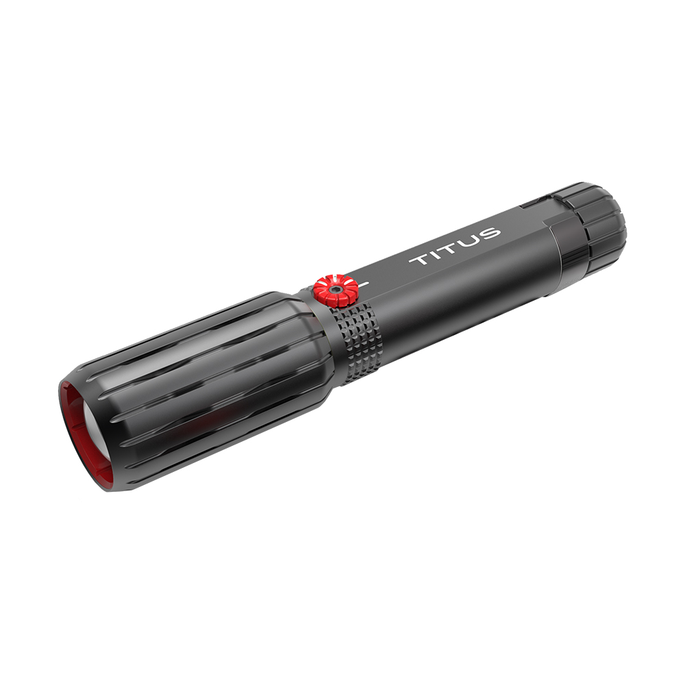 Observer Tools LED - Flashlight Black/Red - Rechargeable 2000 lm, 6.9 in