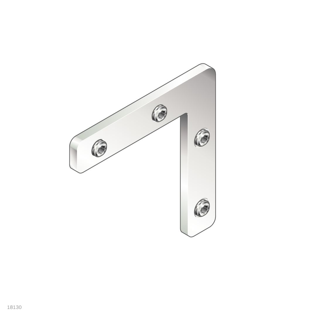 Bosch Rexroth M10mm Angle Bracket, Connecting Component, Strut Profile 60 x 60 mm, Groove Size 10mm