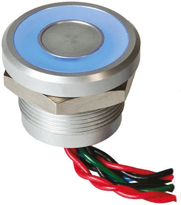 APEM Illuminated Piezo Switch, Momentary, Pulse, SPST, IP68, Wire Lead, 200 mA @ 24 V dc, -40 → +75°C