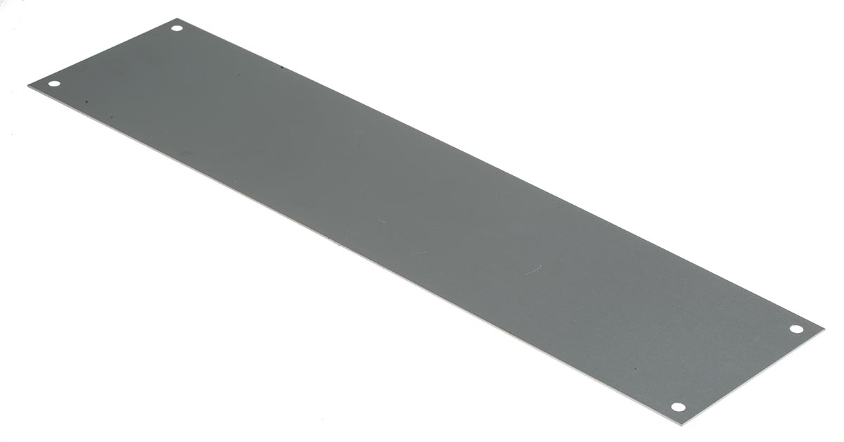 Aluminium Screw Mounted Push Plate, 300 x 75mm