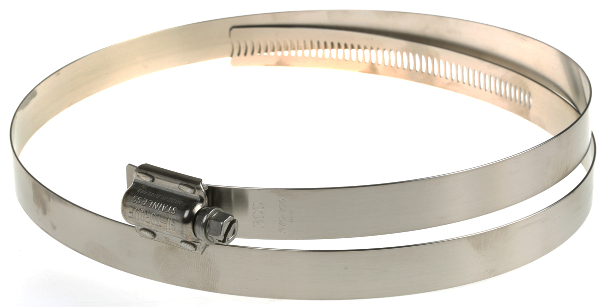HI-TORQUE Stainless Steel Slotted Hex Worm Drive, 16mm Band Width, 270 → 300mm ID