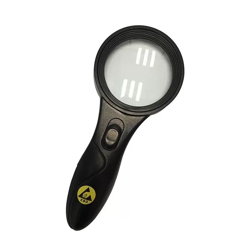 Bernstein Illuminated Handheld Magnifier, 5X x Magnification, 62mm Diameter