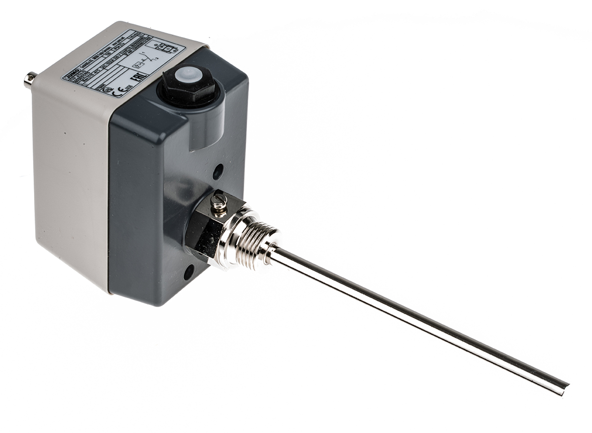 Jumo Capillary Thermostat, +110°C Max, SPST, Manual Reset, Surface Mount