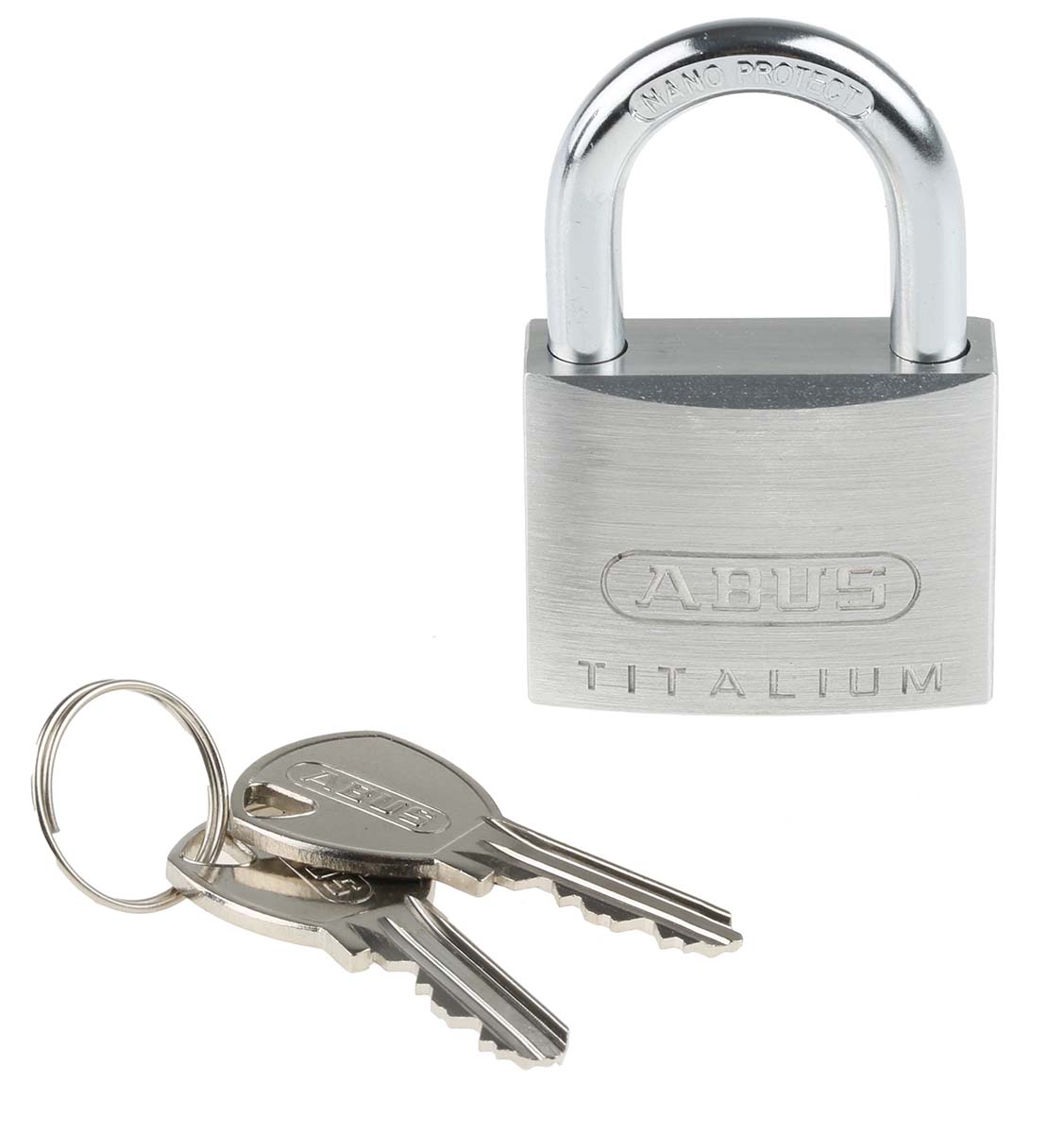ABUS 64TI Key Weatherproof Titanium Weatherproof Padlock, Keyed Alike, 6.5mm Shackle, 40mm Body