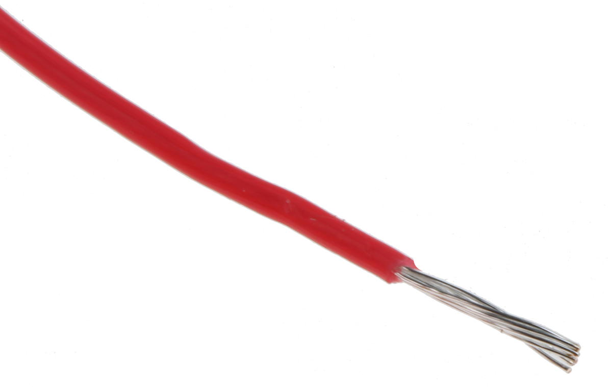Alpha Wire Hook-up Wire TEFLON Series Red 0.14 mm² Hook Up Wire, 26 AWG, 7/0.16 mm, 30m, PTFE Insulation, 5853 RD005