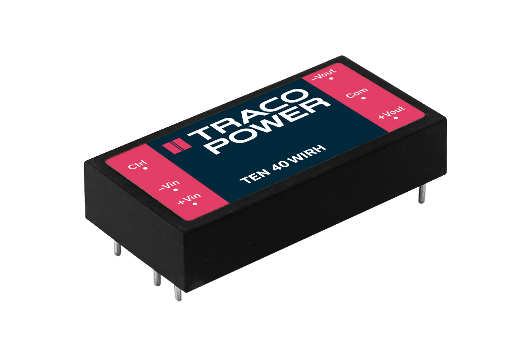 TRACOPOWER TEN 40WIRH Isolated DC-DC Converter, -15 → 15V dc/, 36 → 160 V dc Input, 40W, PCB Mount