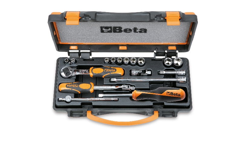 BETA 17-Piece Imperial 1/4 in Standard Socket Set with Ratchet, 6 point