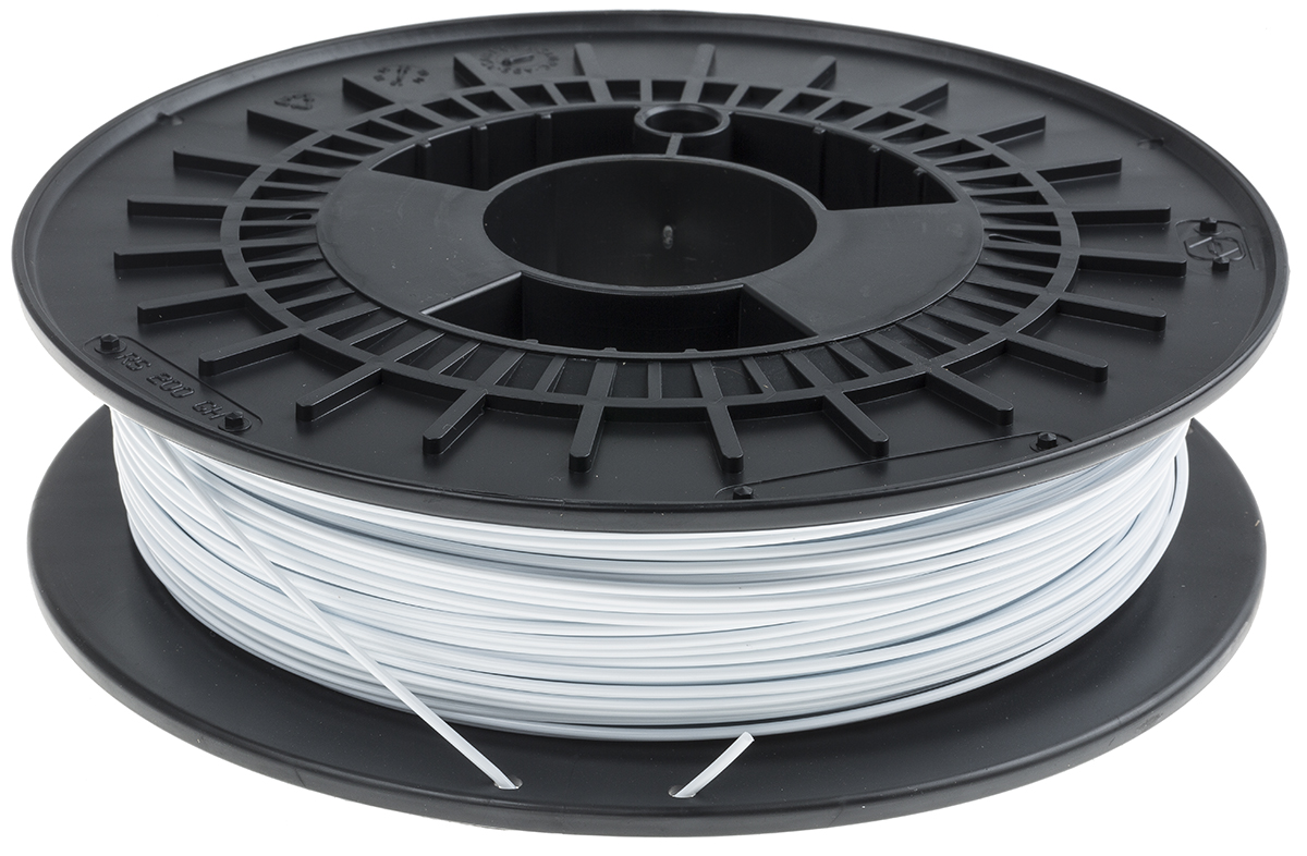 RS PRO 1.75mm White PET-G 3D Printer Filament, 500g