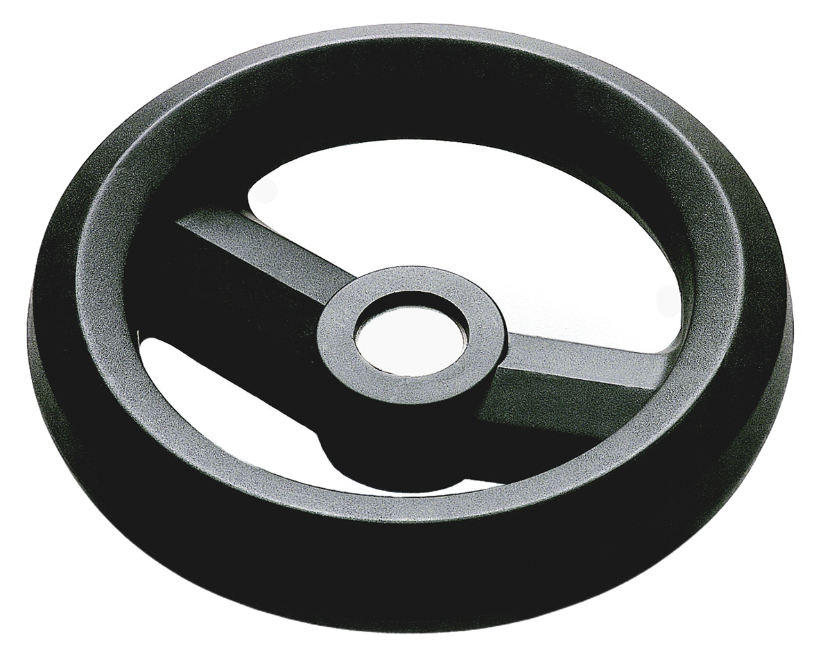 RS PRO Black Glass-Fibre Reinforced Technopolymer Hand Wheel, 80mm diameter