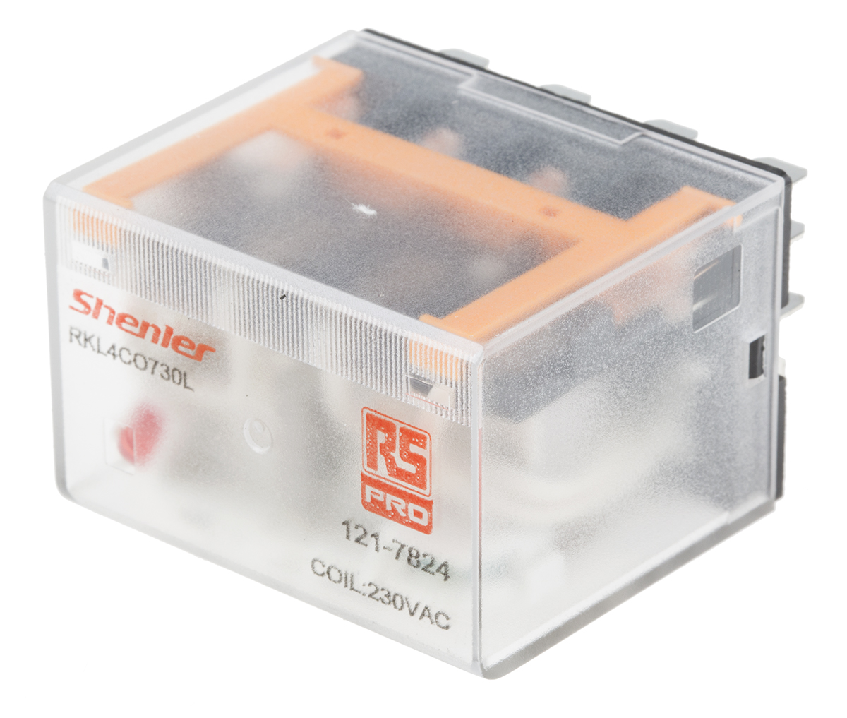 RS PRO Plug In Power Relay, 230V ac Coil, 10A Switching Current, 4PDT