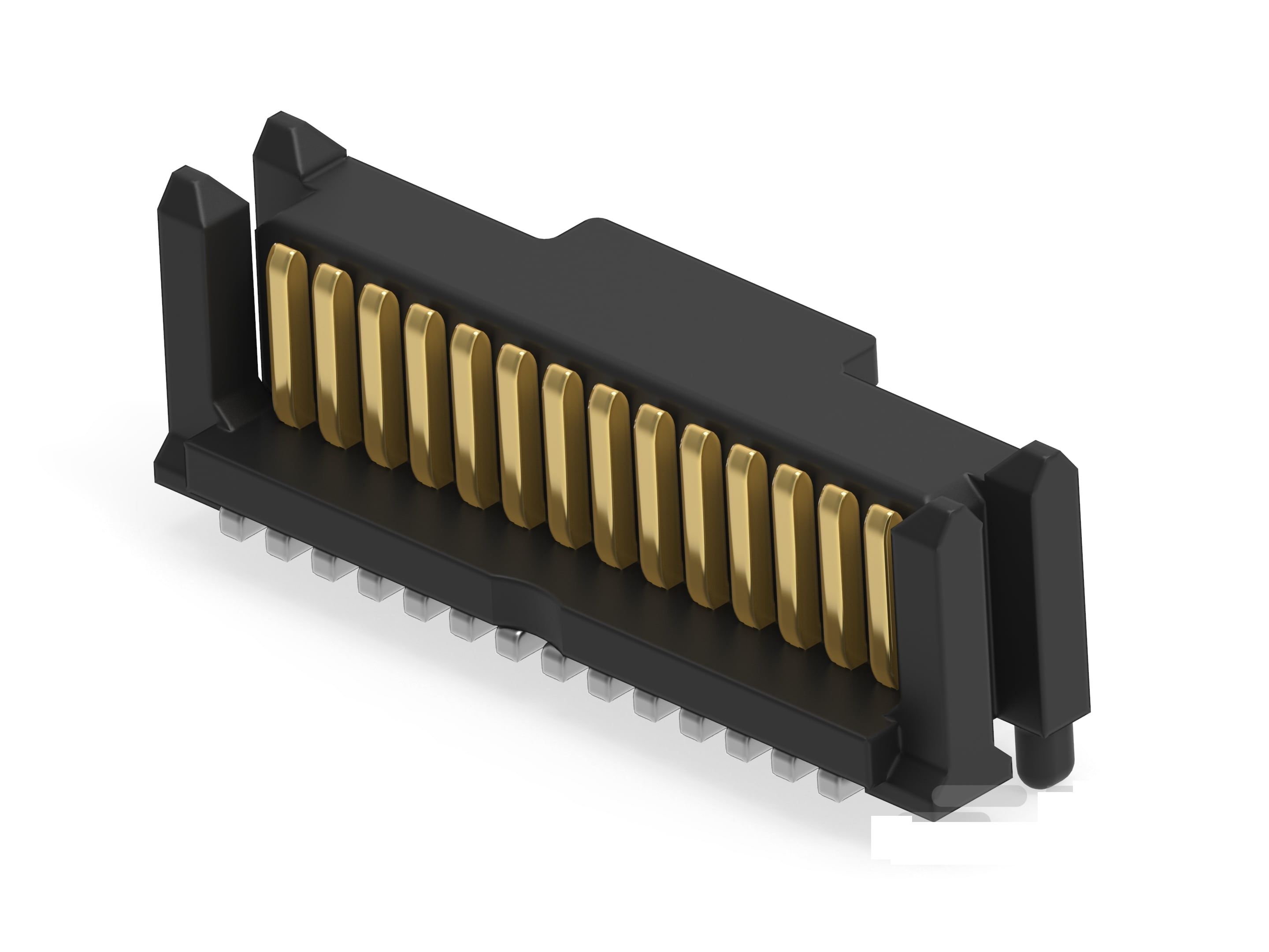 ERNI 284257 Series Vertical Surface PCB Header, 14 Contact(s), 0.8 mm Pitch, 1 Row, Shrouded