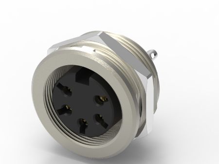 RS PRO 5 Pole Din, 5A, 250 V IP40, Screw Lock, Female, Panel Mount