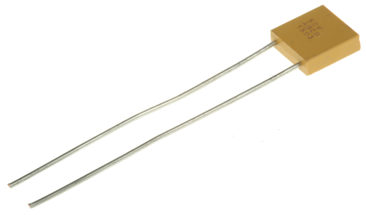 KYOCERA AVX 1μF Multilayer Ceramic Capacitor MLCC, 50V dc V, ±10% , Axial