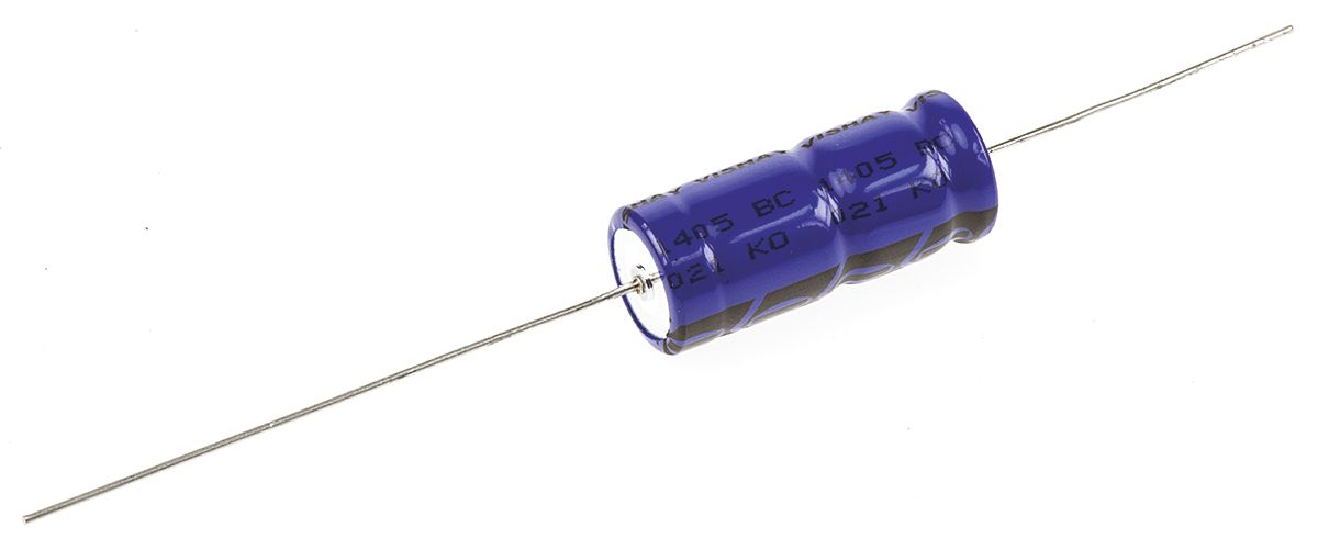 Vishay 2200μF Aluminium Electrolytic Capacitor 16V dc, Axial, Through Hole - MAL202115222E3