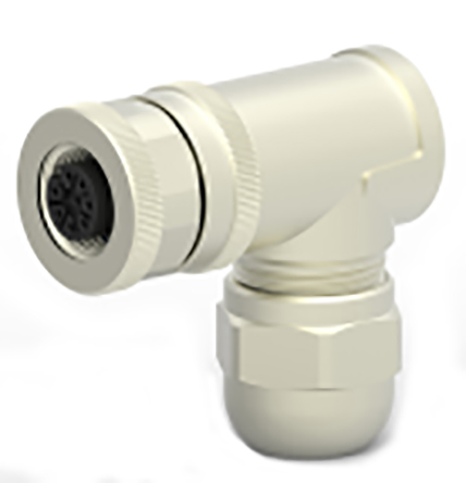 TE Connectivity Circular Connector, 8 Contacts, Cable, M12 Connector, Plug, Female, IP67, T411 Series