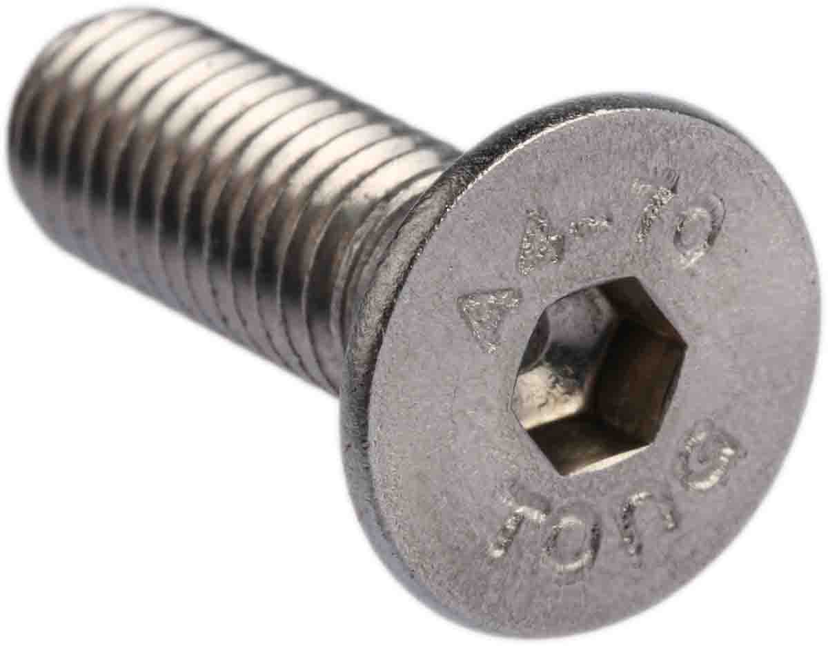 RS PRO Stainless Steel Hex Socket Countersunk Screw, ISO 10642, M8 x 25mm