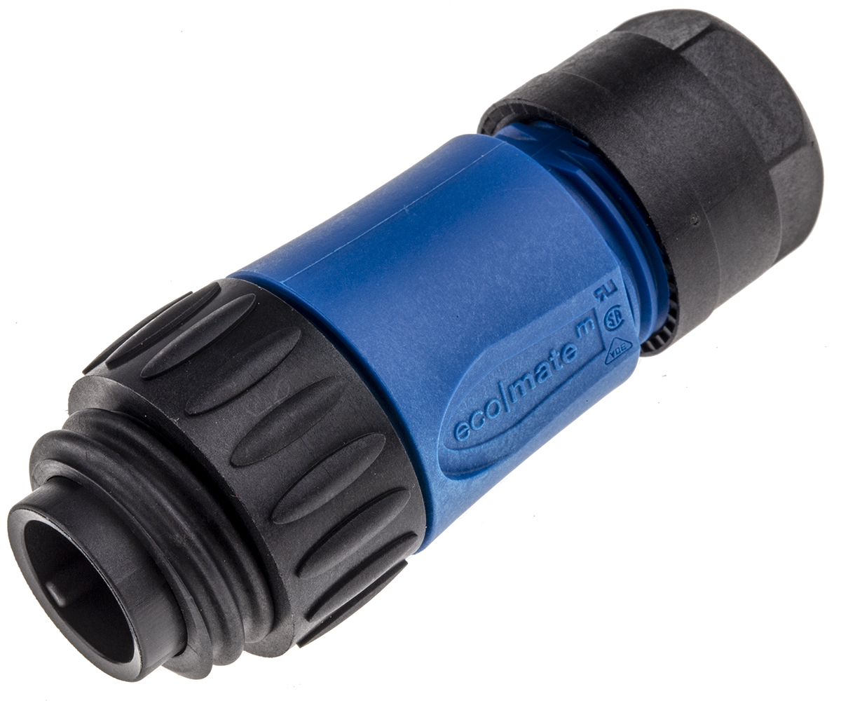 Amphenol Industrial Circular Connector, 6 Contacts, Cable, Standard Connector, Plug, Male, IP67, Ecomate M Series