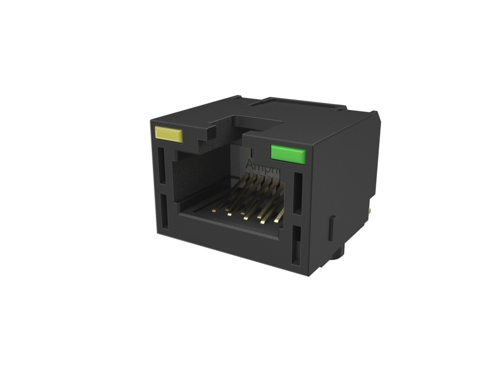 Amphenol Communications Solutions RJE3B18804 Series Female Ethernet Connector, Surface Mount, Cat6 1 Port 8 -Way