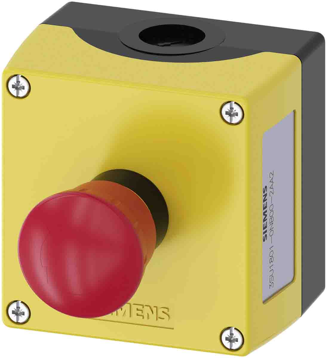 Siemens SIRIUS ACT 3SU18 Series Twist Release Emergency Stop Push Button, Surface Mount, 22mm Cutout, SPDT, IP66, IP67,