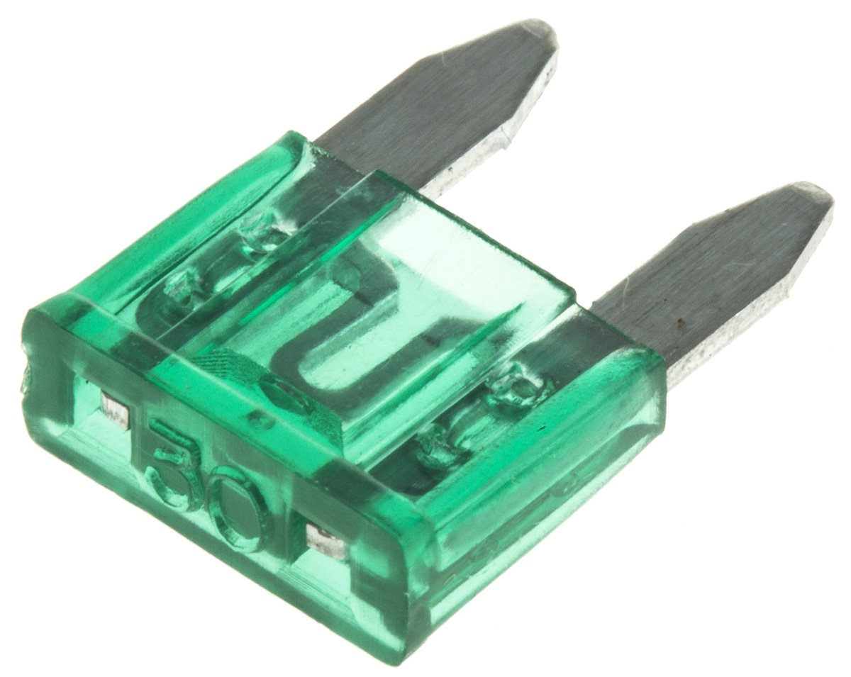 RS PRO 30A Green Blade Car Fuse, 32V dc