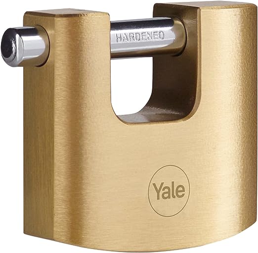 Yale Padlock Brass Padlock, 10mm Shackle, 70mm Body