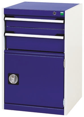 Bott 2 Cabinet, Steel, 800mm x 525mm x 525mm, Blue, Grey