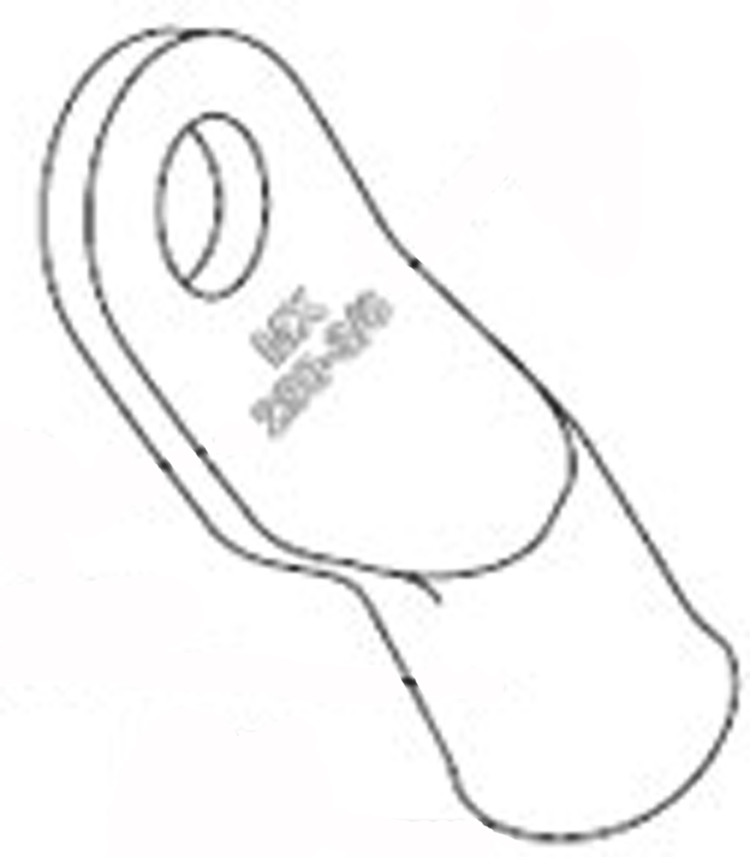 Molex Uninsulated Ring Terminal, M6 (1/4) Stud Size, 35mm² to 35mm² Wire Size