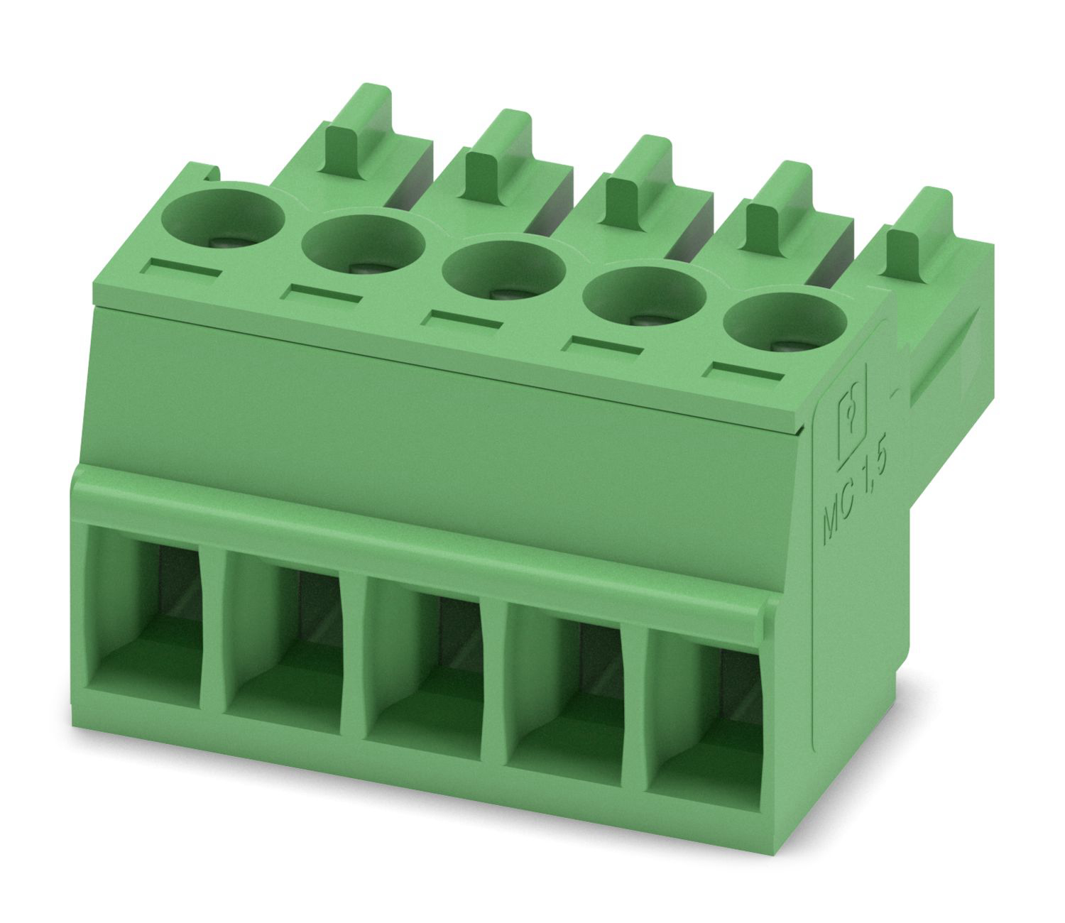 Phoenix Contact, 3.5mm Pitch, MC 1.5/ 5-ST-3.5, 5 Way, , Pluggable Terminal Block, Plug, Cable Mount, Screw