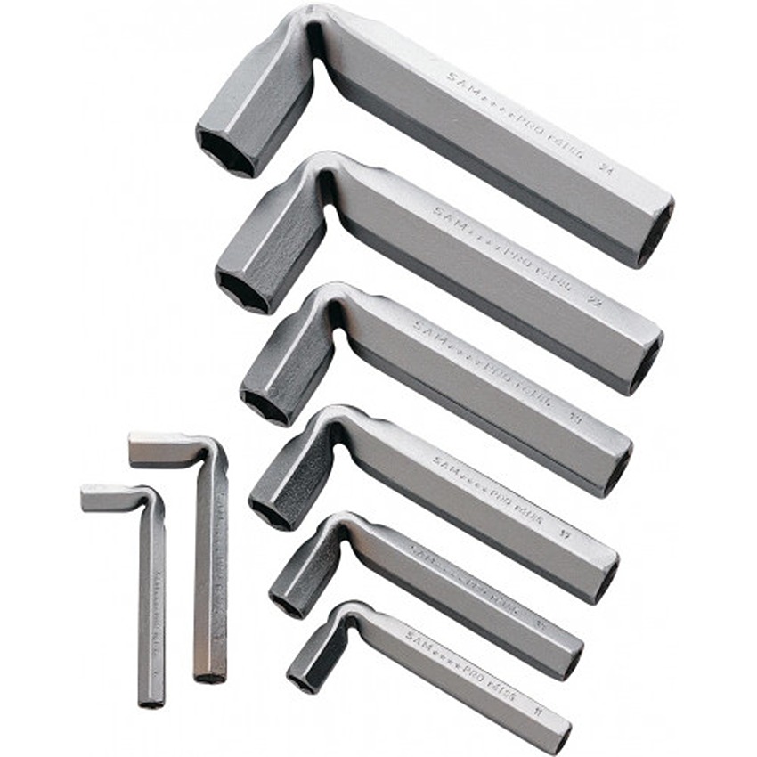 SAM 86 Series 8-Piece Box Wrench Set, 8 → 24 mm, Carbon Steel