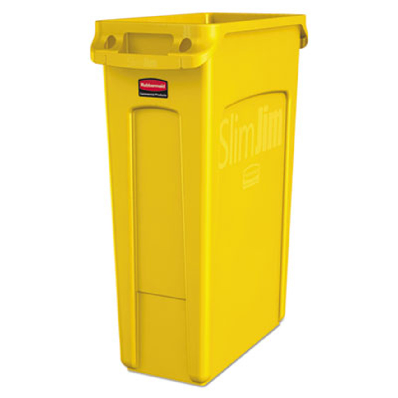 Rubbermaid Commercial Products Slim Jim 23gal Yellow Polypropylene Waste Bin